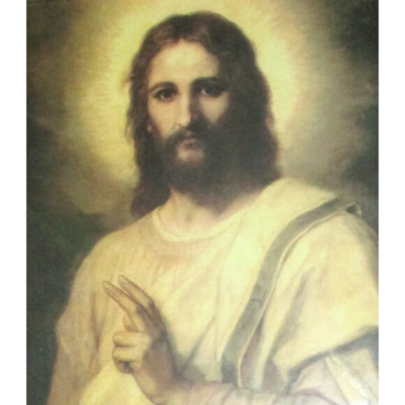 Gold Framed Jesus Christ Portrait 14X12" Religious Wall Art Print - Picture 2 of 4